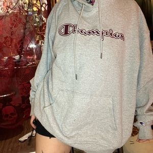 Grey champion hoodie